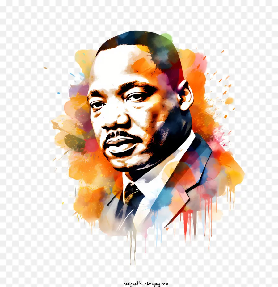 Día De Martin Luther King Jr，Retrato Del Hombre PNG