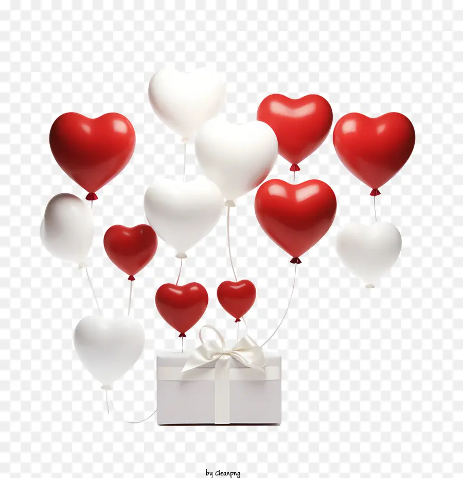 Dar Martes，Globos De Corazon PNG