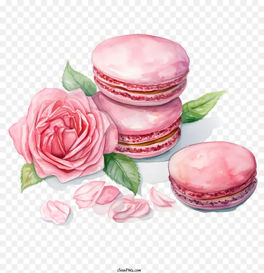 Macaroon Día，Macarons Rosados PNG