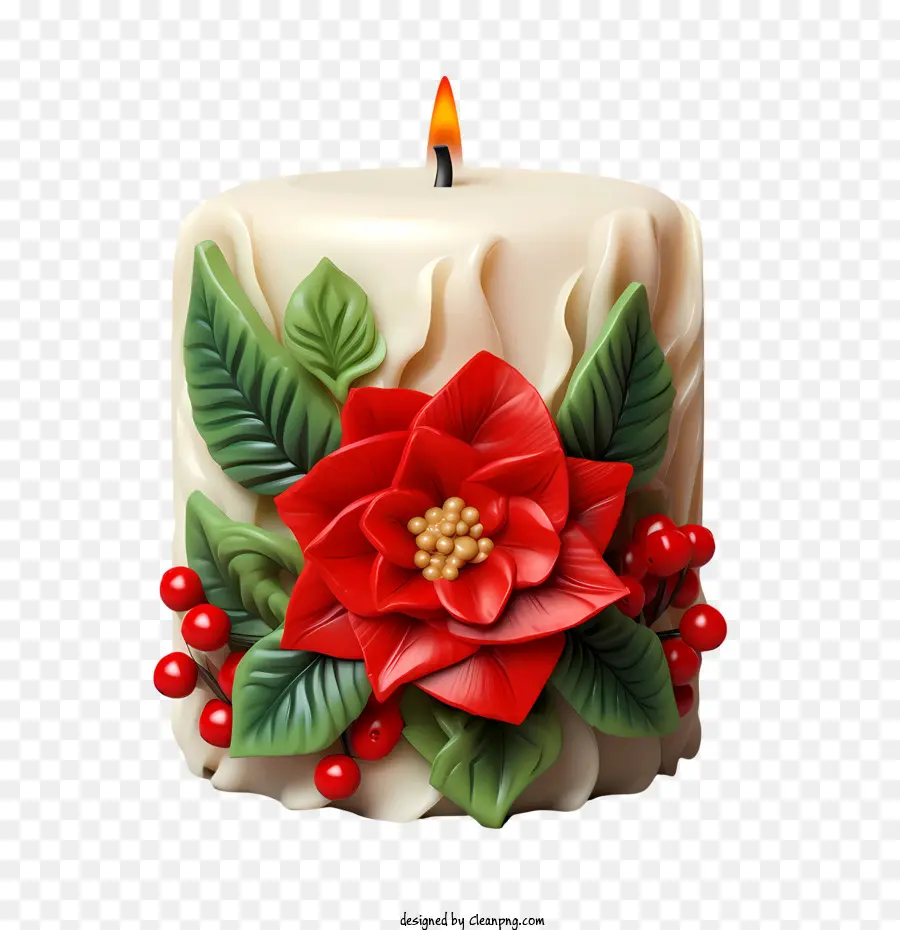 Vela De Navidad，Flor PNG