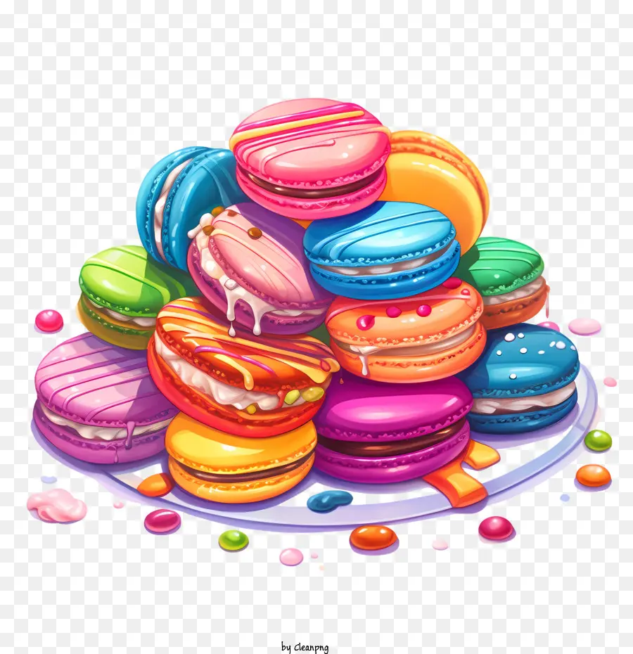 Día Del Macarrón，Macarrones Coloridos PNG