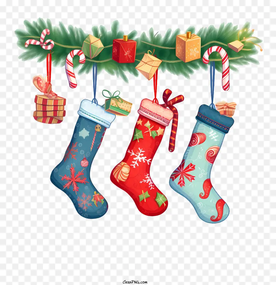 Calcetín De Navidad，Medias De Navidad PNG