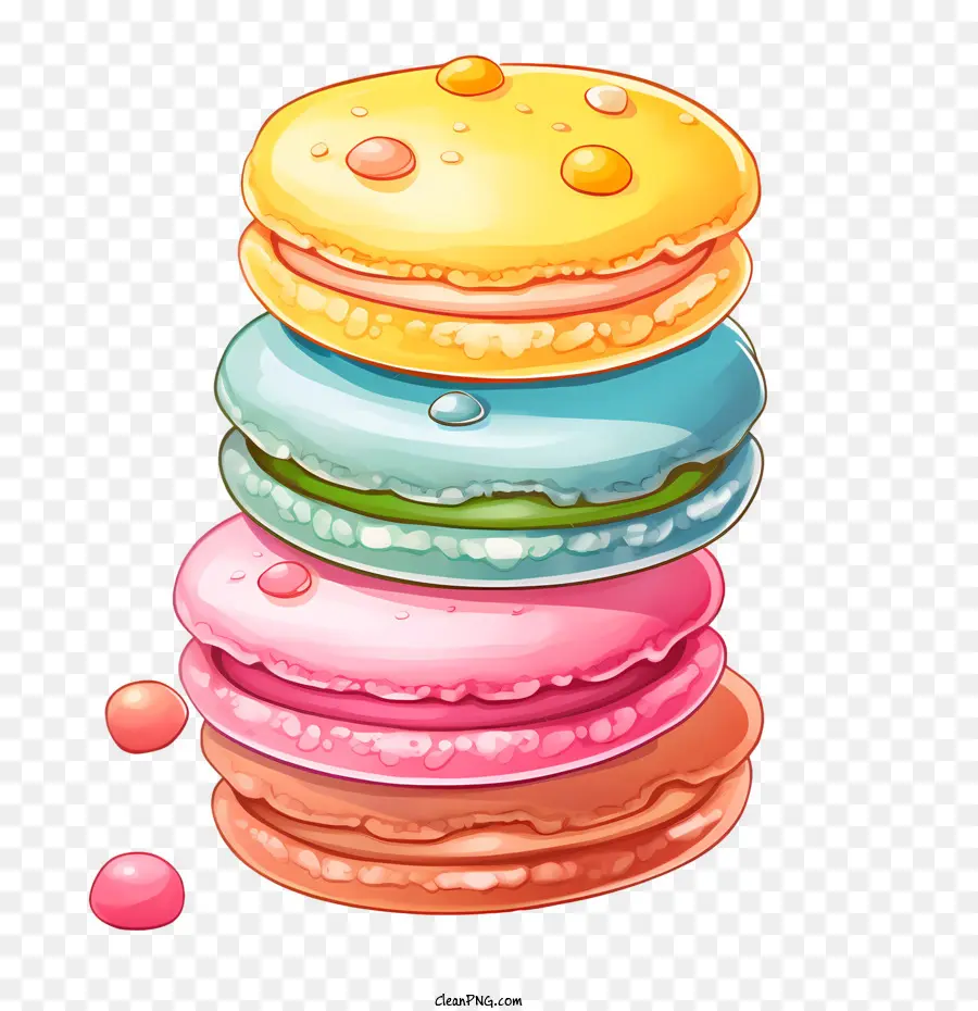 Macaroon Día，Pastel PNG