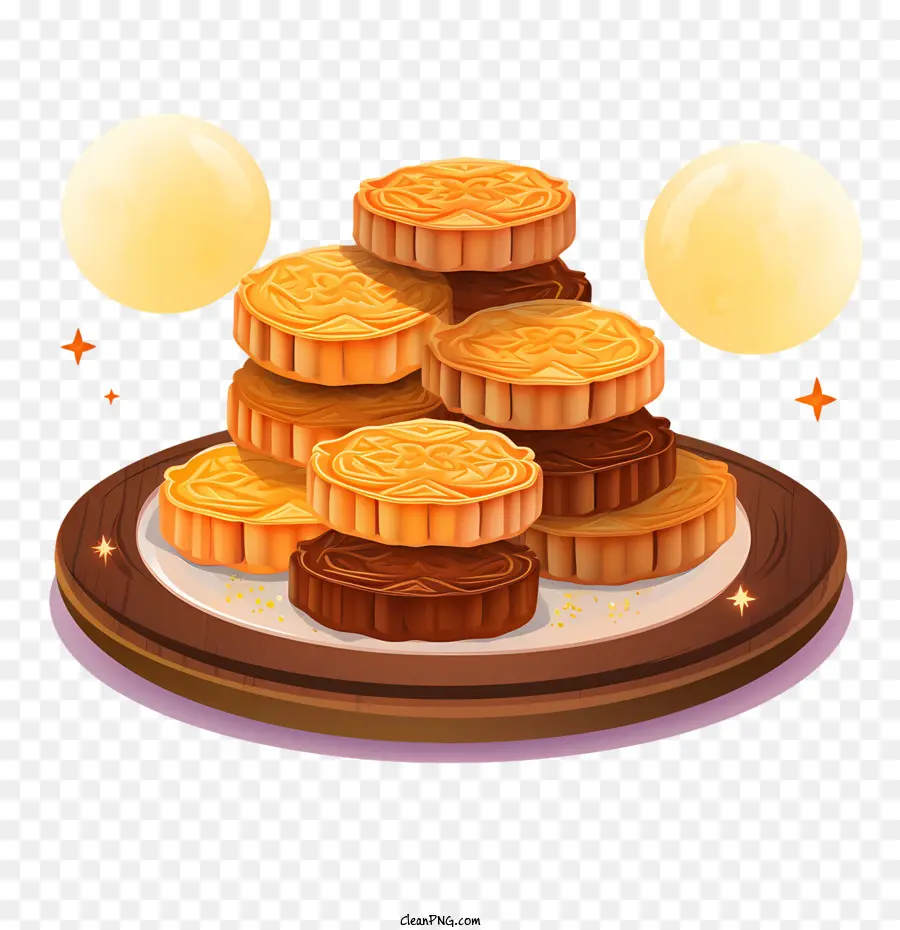 Mooncake，Chino Postre PNG