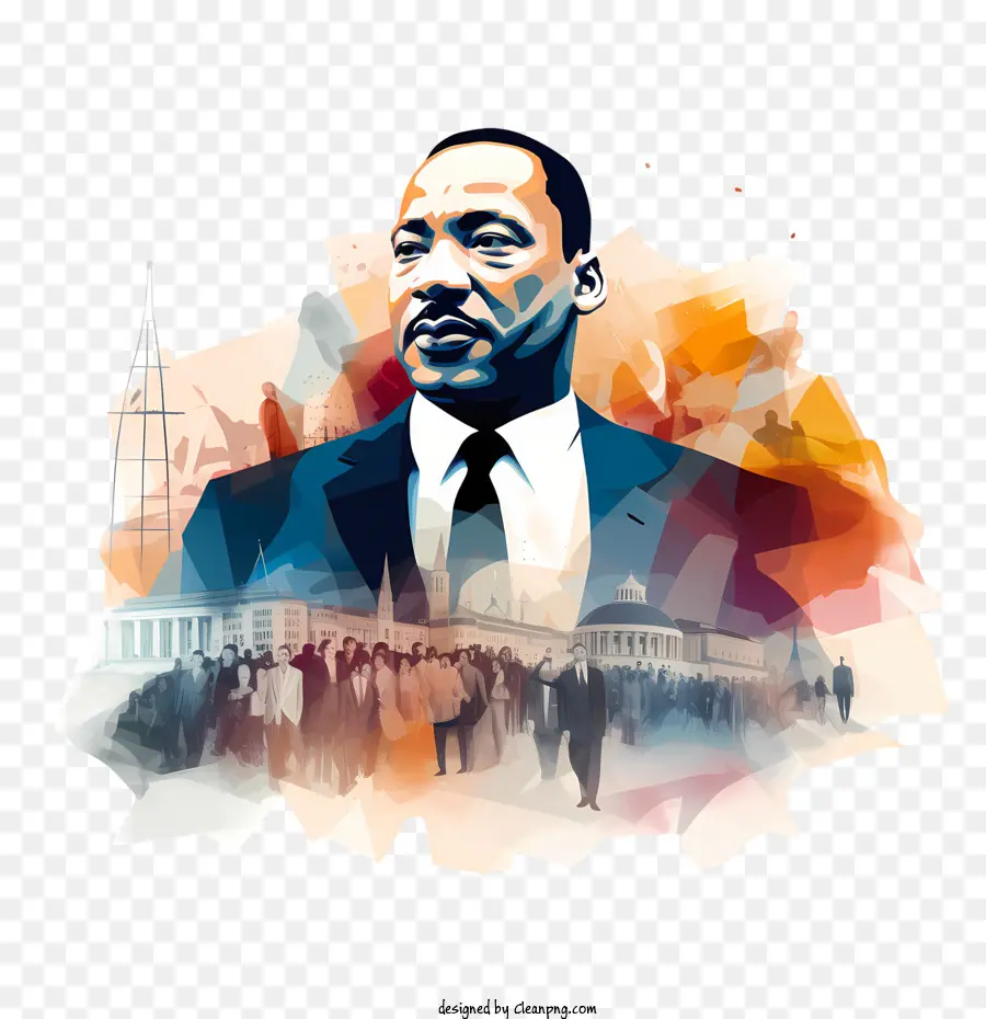 Día De Martin Luther King Jr，Retrato PNG