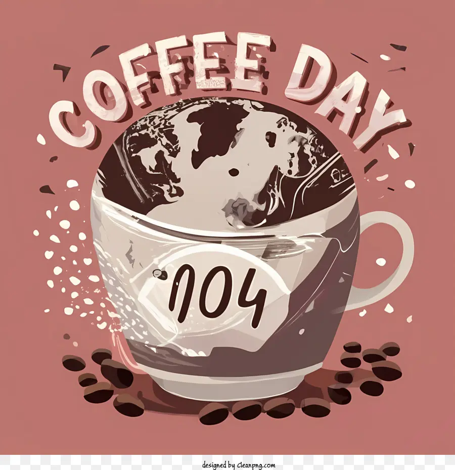 Día Internacional Del Café，Ilustración Del Día Del Café PNG