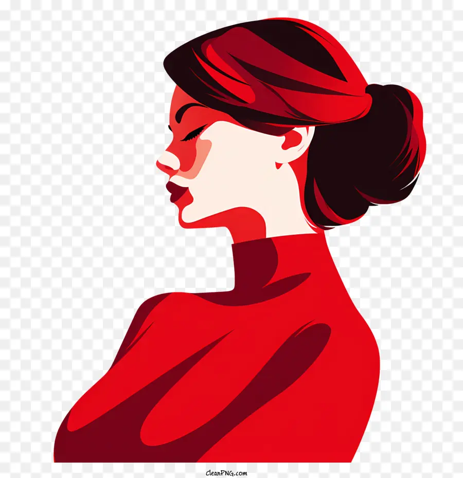 Nacional De Vestir De Rojo El Día，Mujer PNG