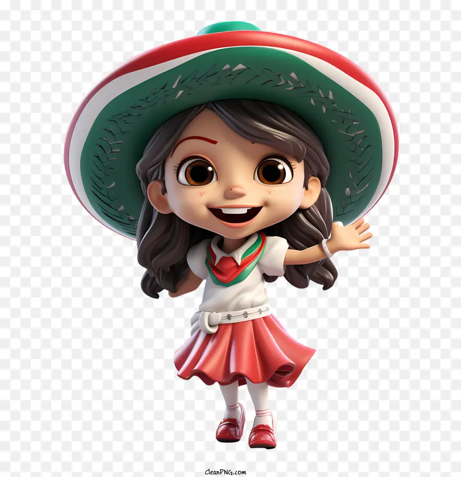 Día De La Independencia De México，Gran Sombrero Rojo Con Borde PNG