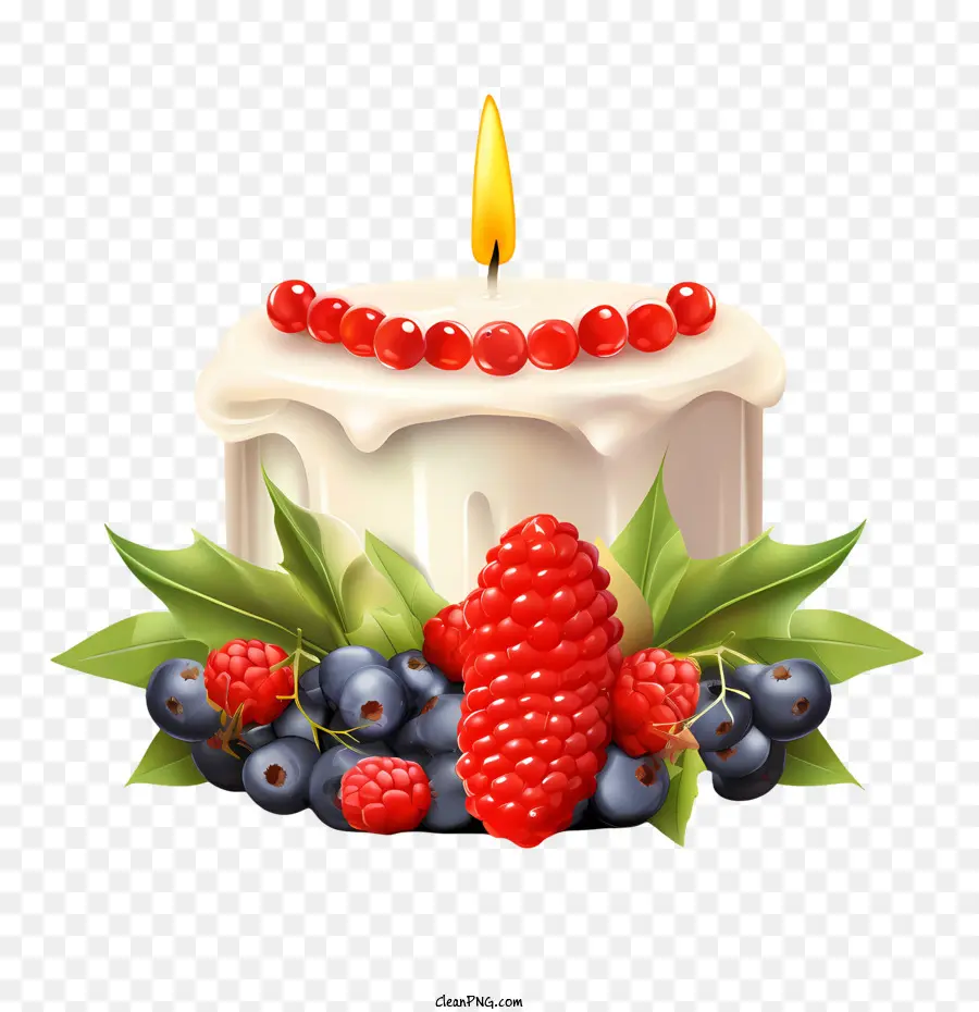 Vela Navideña，Vela Con Frutas PNG