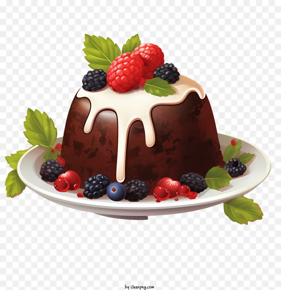 Pudín De Navidad，Pastel De Chocolate PNG