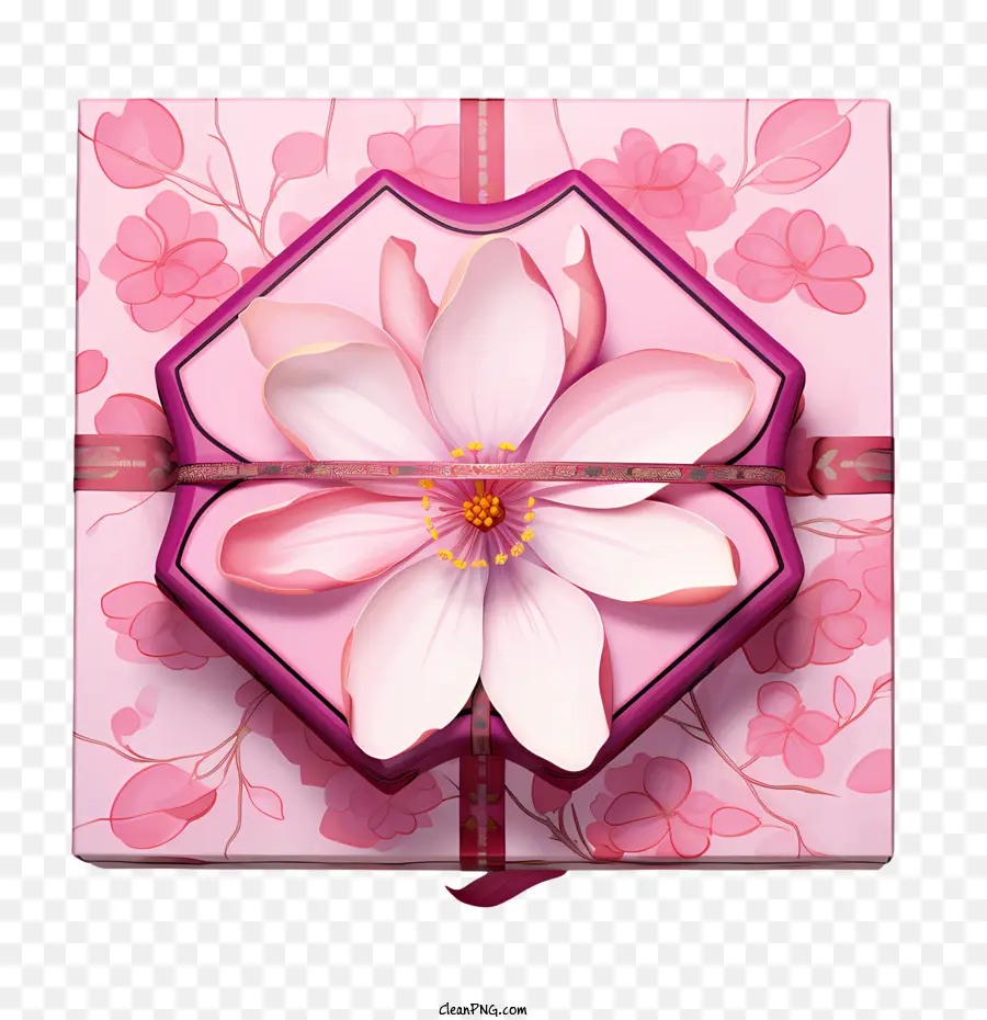 Rosa Caja De Regalo，Rosa PNG