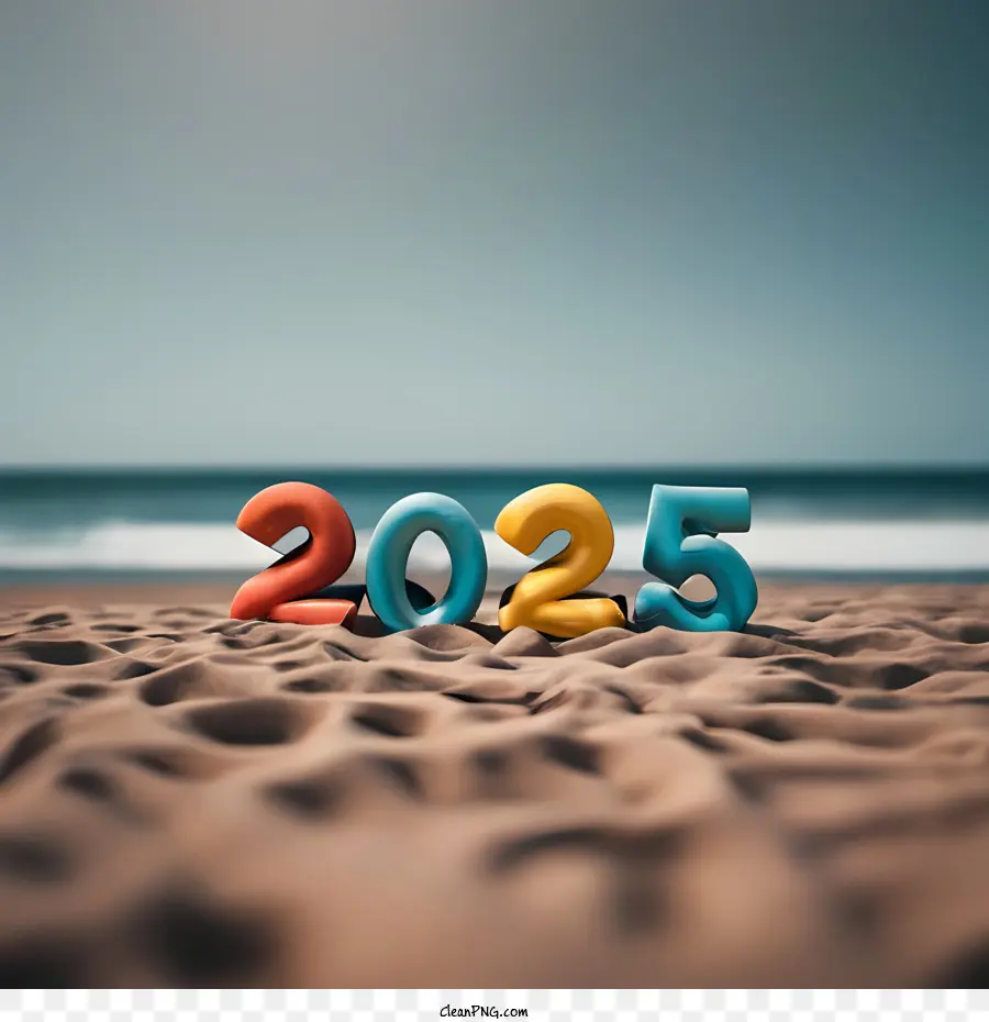 2025 Feliz Año Nuevo，2025 Word Art PNG