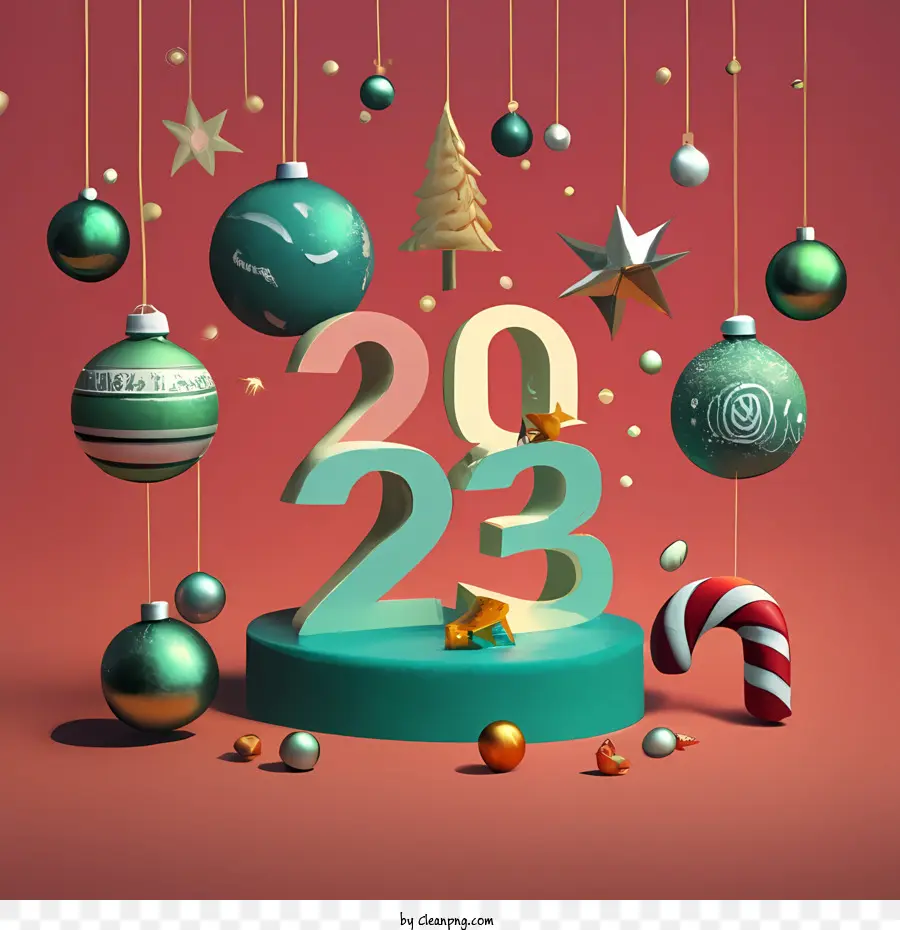 Feliz Navidad，Decoraciones Navideñas 2023 PNG