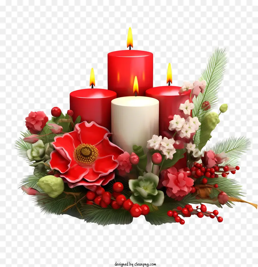 Vela De Navidad，Rojo PNG