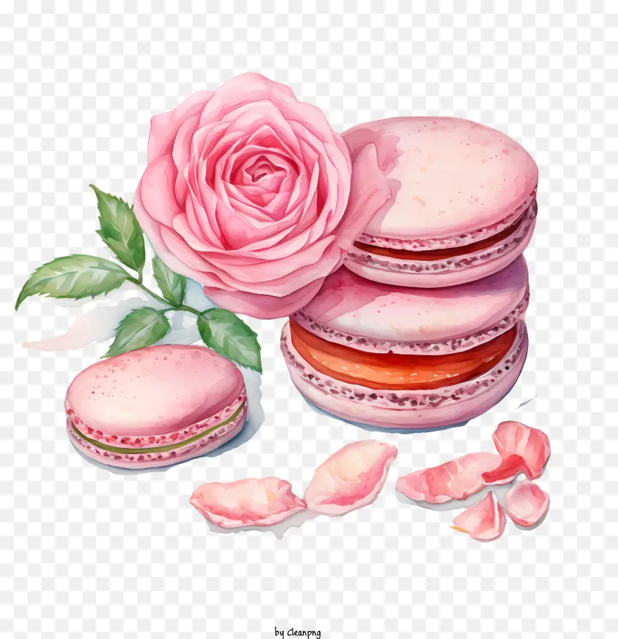 Macaroon Día，Macarons Rosados PNG