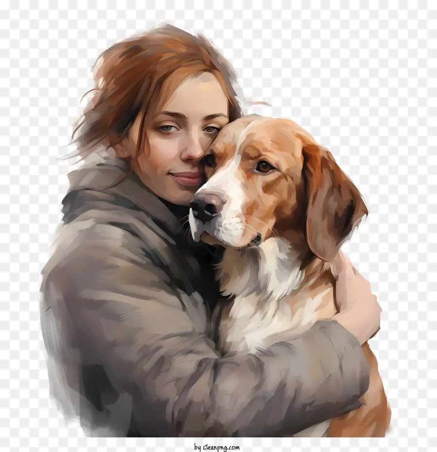 Abraza El Día De Tu Perro，Niña Y Perro PNG