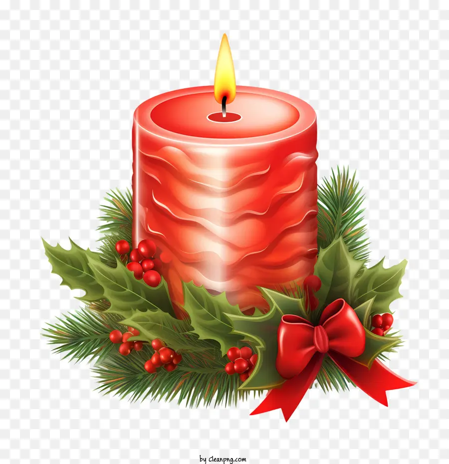 Vela De Navidad，Vela Roja PNG