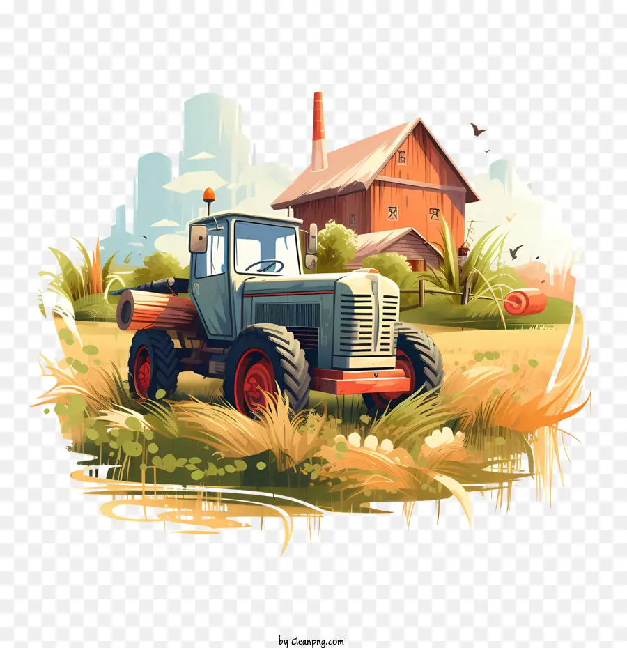 Heno Día，Tractor PNG