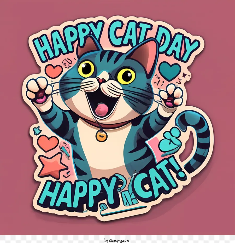 Día Del Gato Global，Gato Feliz PNG