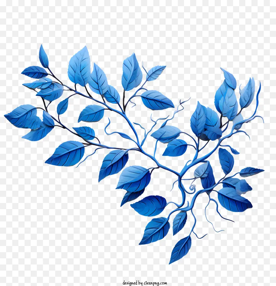 Las Hojas Azules，Ramas En Flor PNG