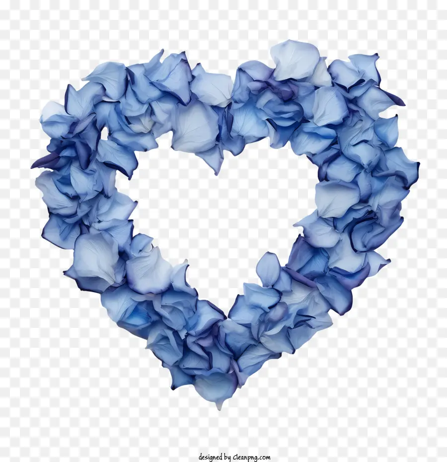 Pétalos De Rosa Azul，Corazon De Flores PNG