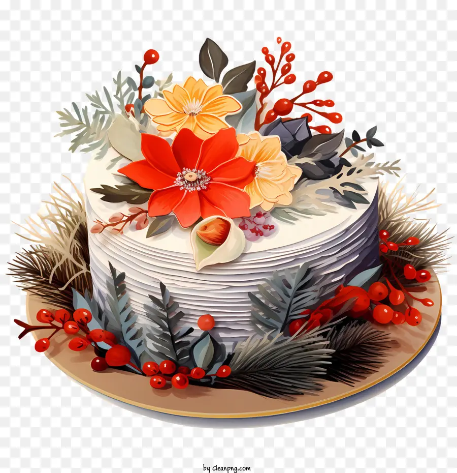 Pastel De Navidad，Decoración Navideña PNG