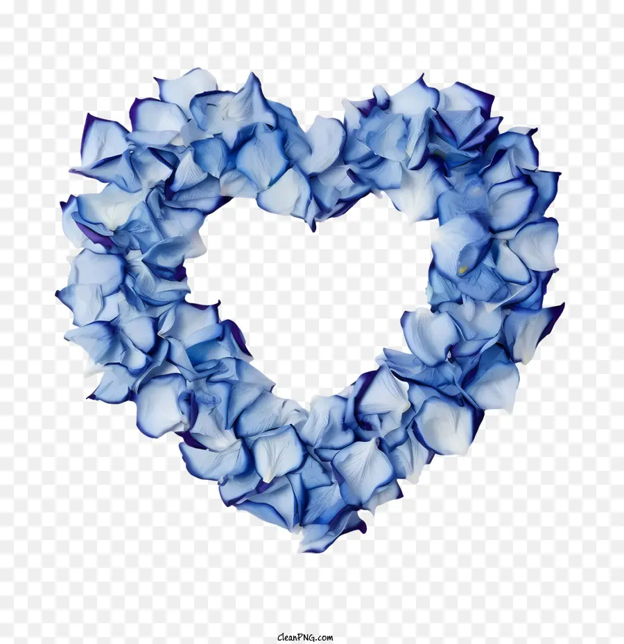 Pétalos De Rosa Azul，Corazon Azul PNG