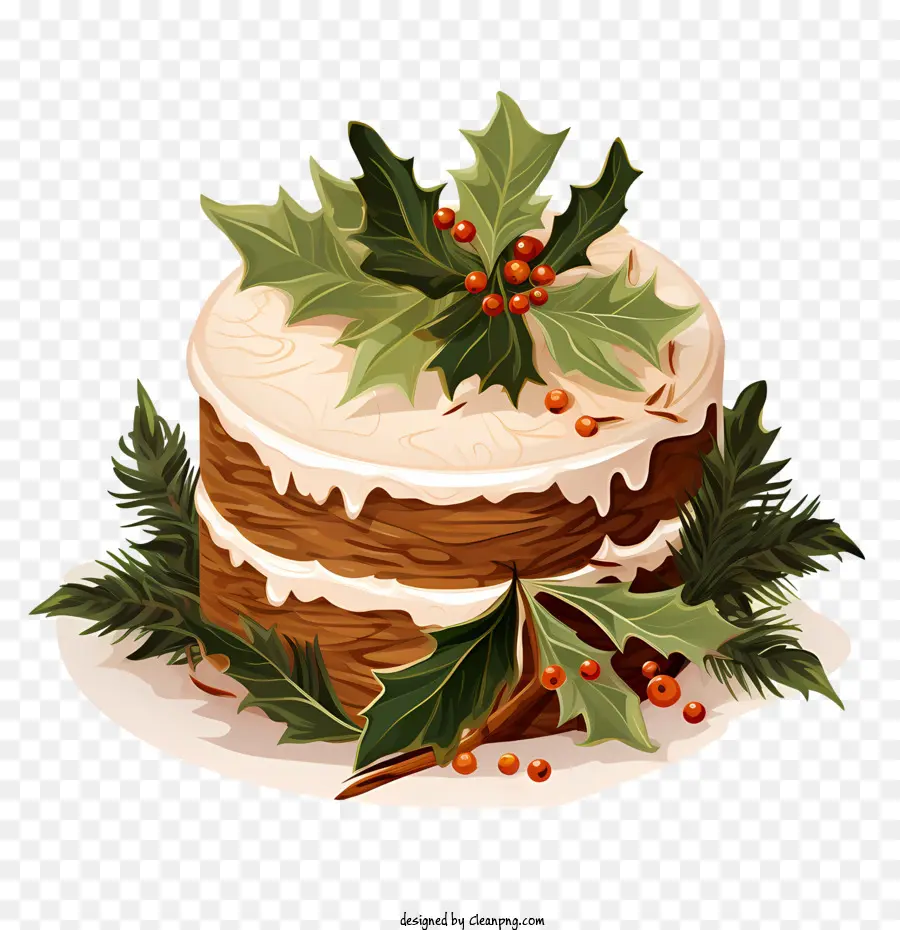 Pastel De Navidad，Acebo PNG