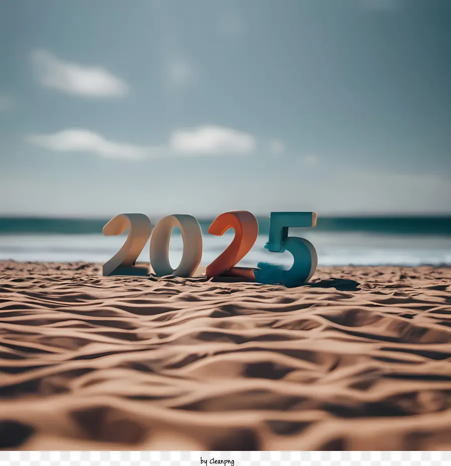 2025 Feliz Año Nuevo，2025 Word Art PNG