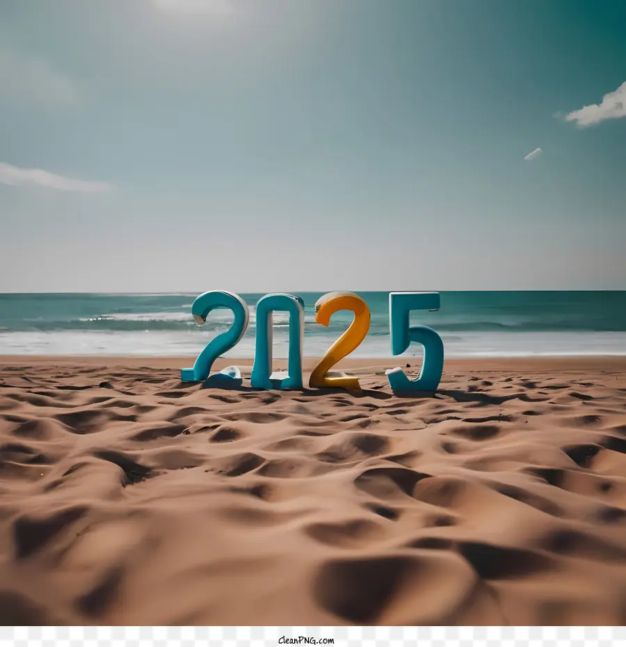 2025 Feliz Año Nuevo，2025 Word Art PNG