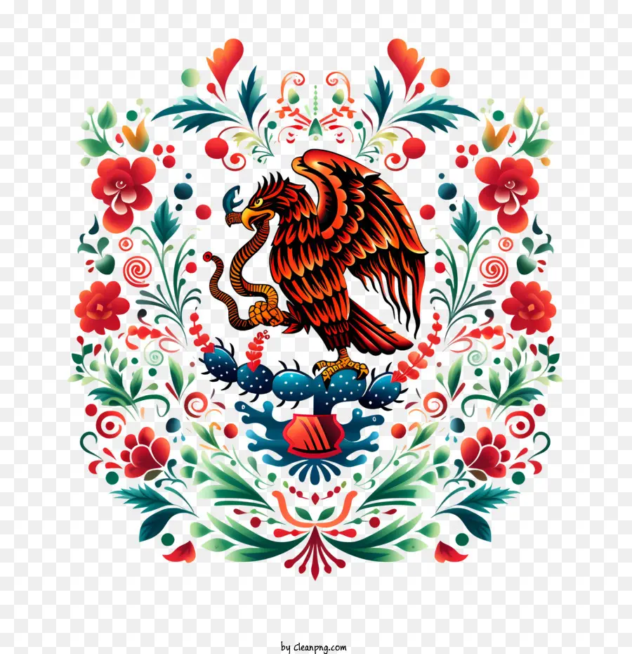 Día De La Independencia De México，Floral PNG