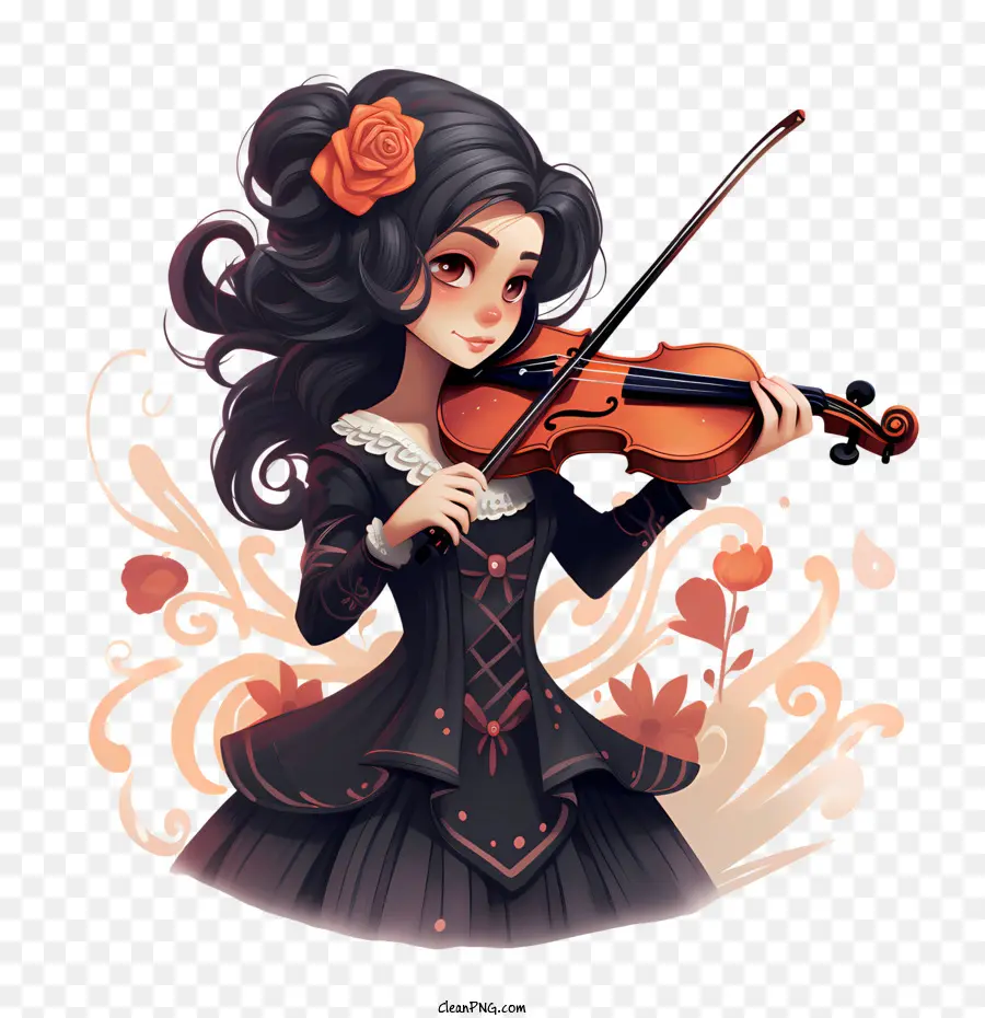 Dia Del Violin，Chica Con Violín PNG