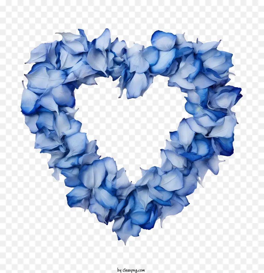 Pétalos De Rosa Azul，Corazon Azul PNG