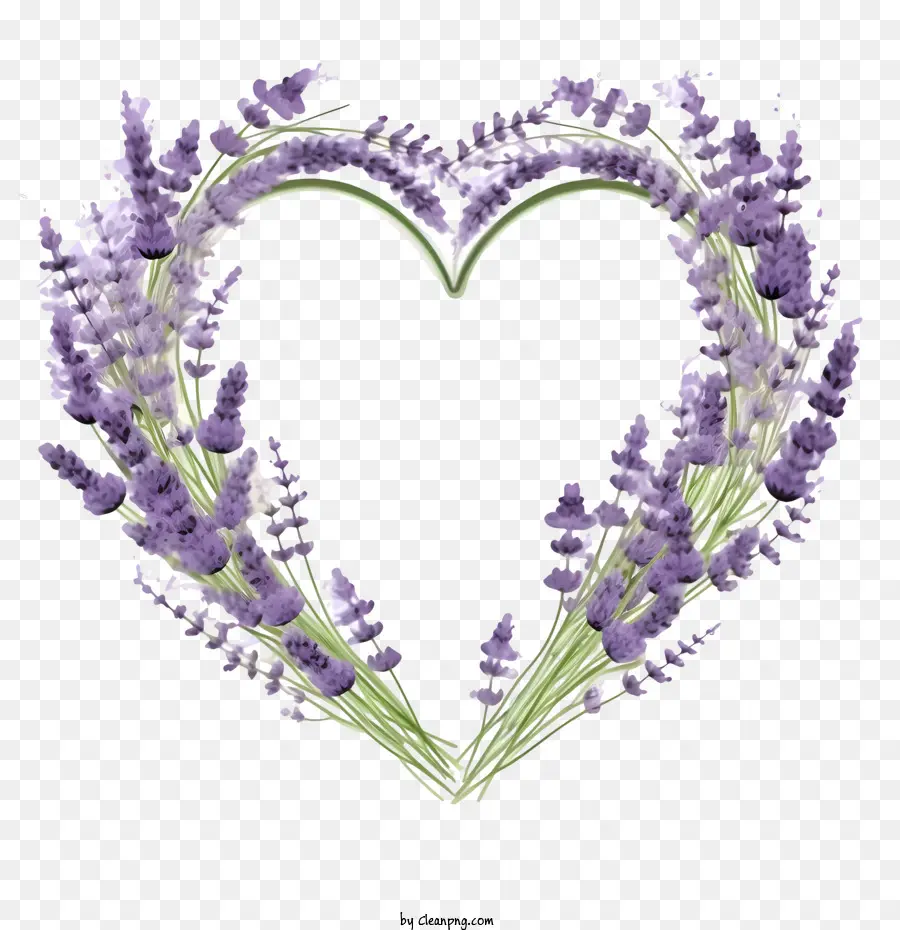 Corona De Lavanda，Corazón De Lavanda PNG