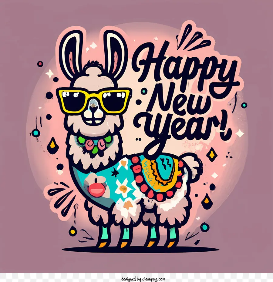 Feliz Año Nuevo，Feliz Año Nuevo Llama PNG