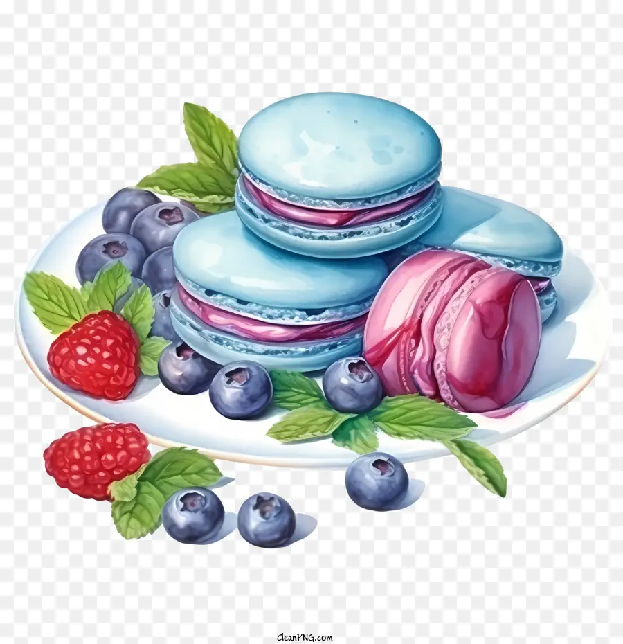 Macaroon Día，Limón PNG