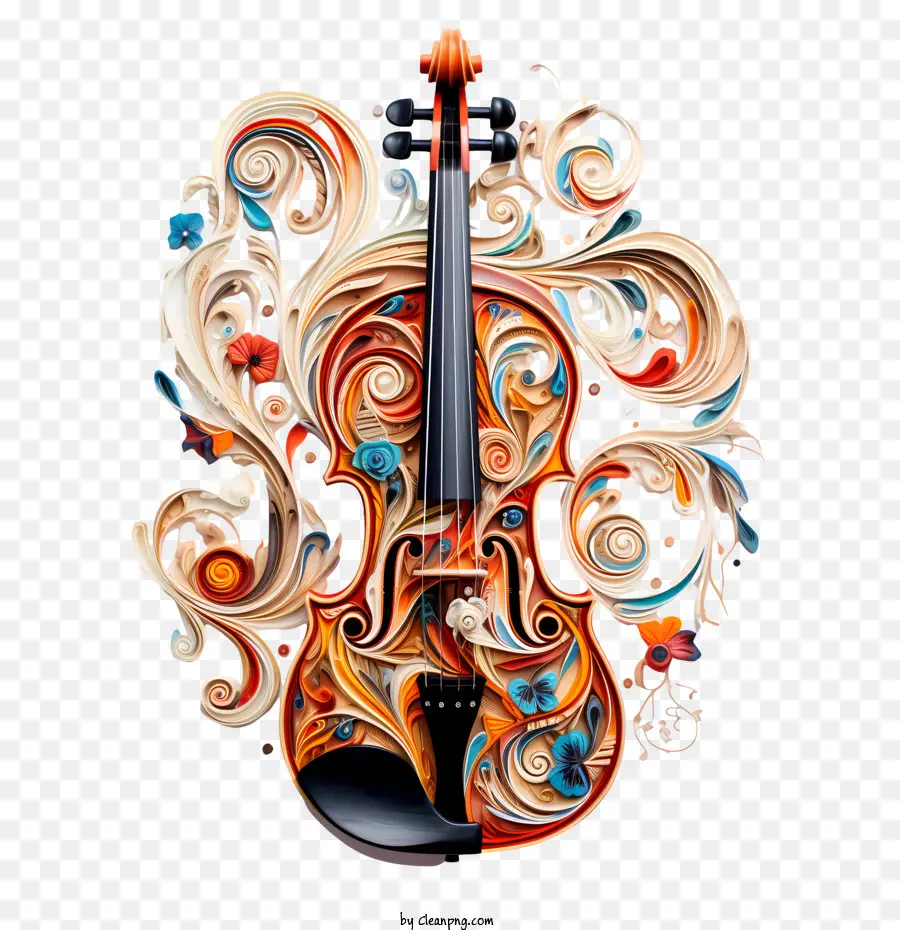 Dia Del Violin，Violín Decorativo PNG