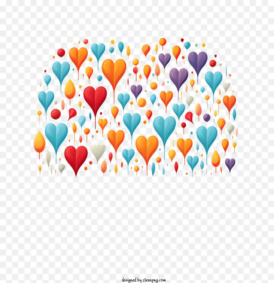 Dar Martes，Globos De Corazon PNG