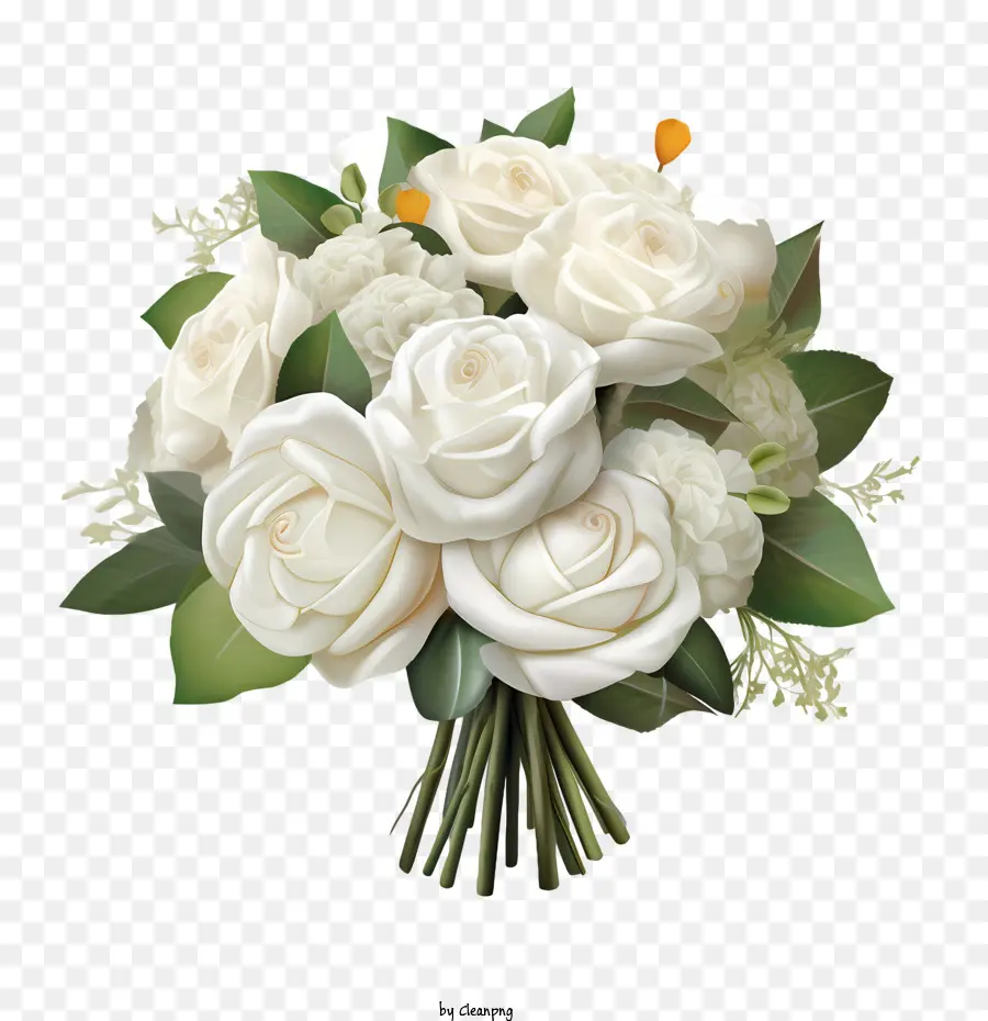 Flor De Rosa Blanca，Ramo PNG