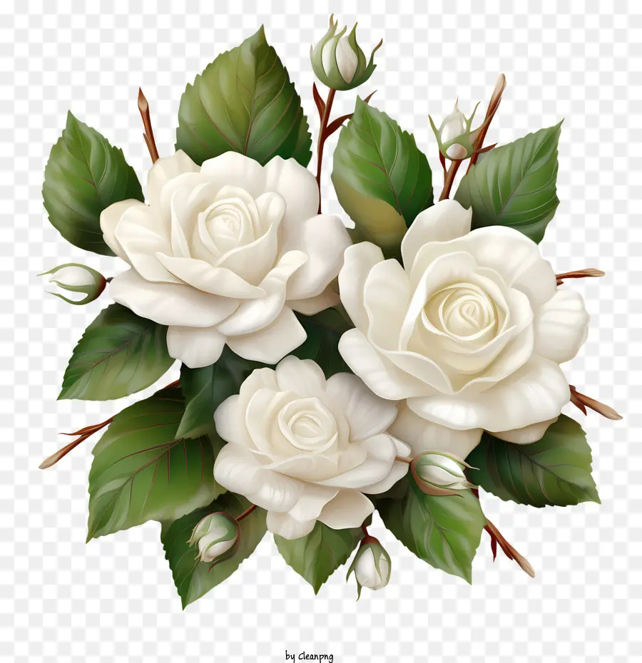 Flor De Rosa Blanca，Las Rosas PNG