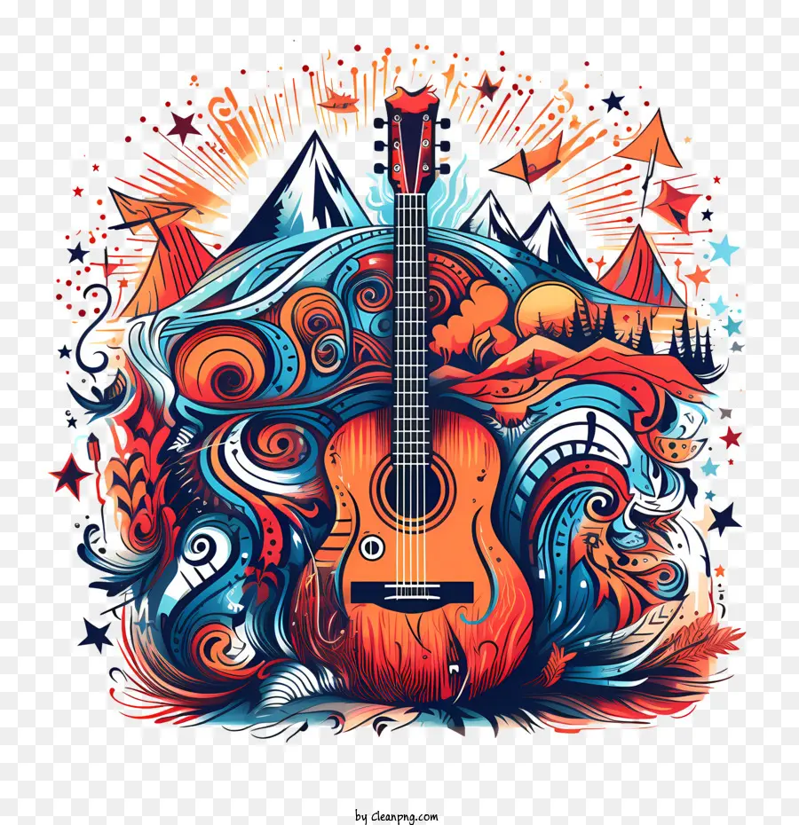 Internacional De La Música Country Día，Guitarra PNG