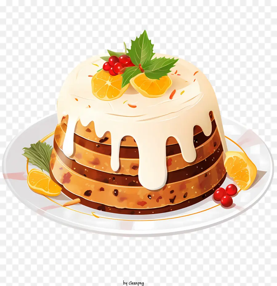 Pudin De Navidad，Pastel De Frutas PNG