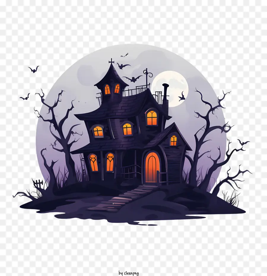 Haunted Halloween De La Casa，Casa Espeluznante PNG