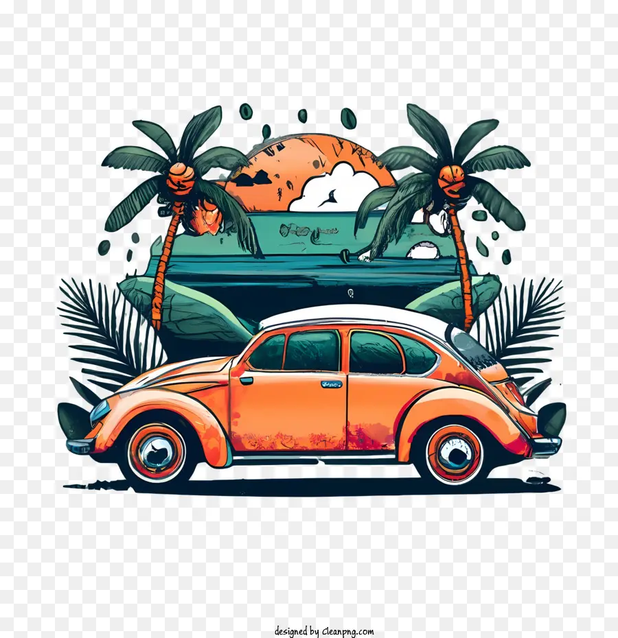 Escarabajo De Volkswagen，De La Vendimia PNG