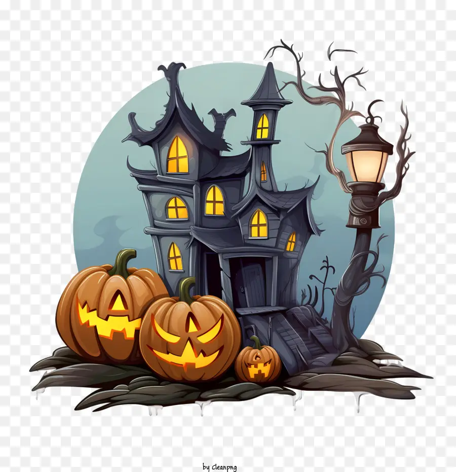 Casa Embrujada De Halloween，Linda Casa De Halloween PNG