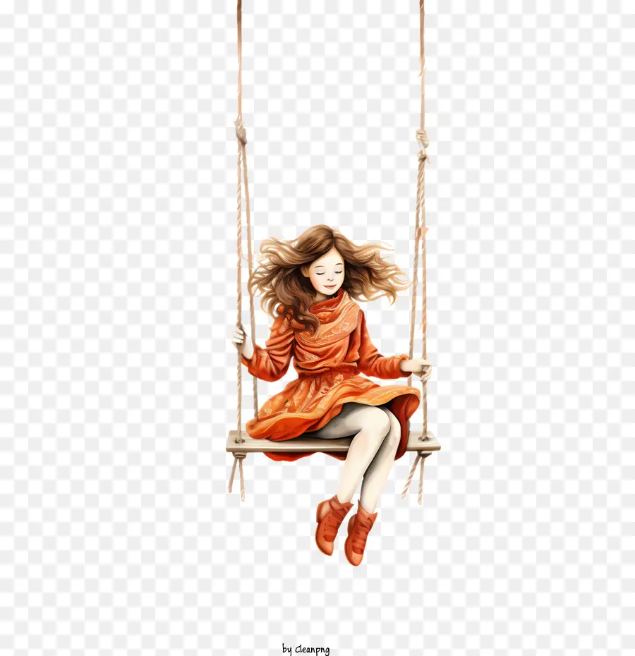 Swing De Otoño，Chica PNG