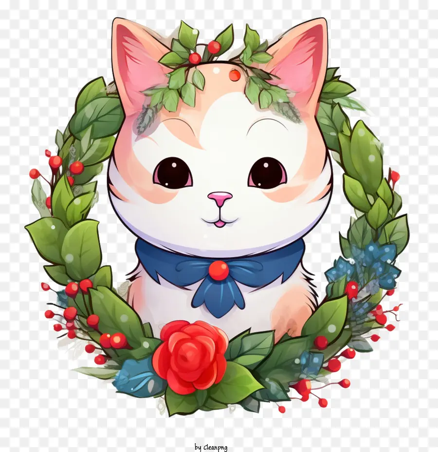 Gato De Navidad，Gato PNG