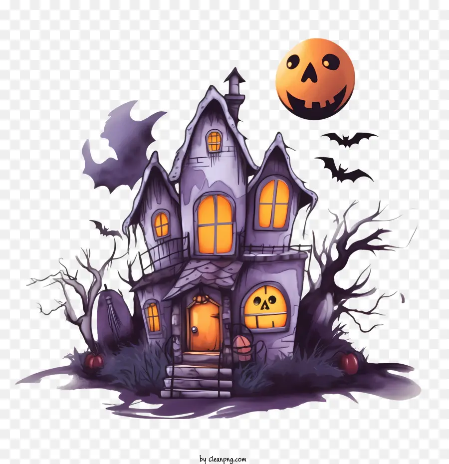 Haunted Halloween De La Casa，La Casa Encantada PNG