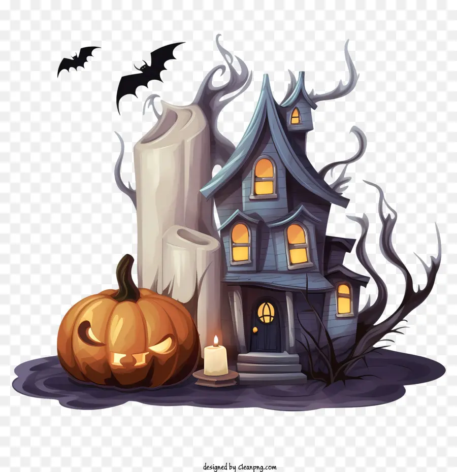 Haunted Halloween De La Casa，La Casa Encantada PNG