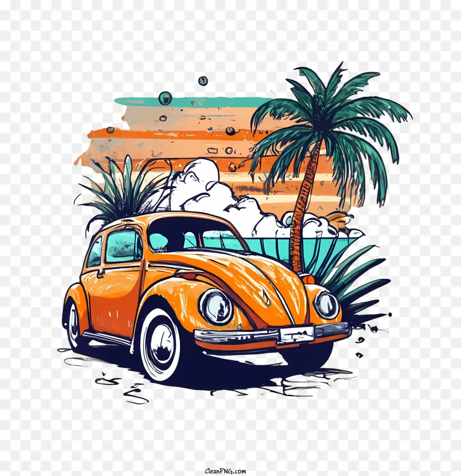 Escarabajo De Volkswagen，De La Vendimia PNG